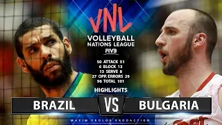 22.06.2019 Brazil vs Bulgaria 3:1. Match Highlights | Men's VNL 2019