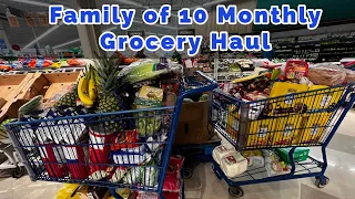 FAMiLY OF 10 MONTHLY GROCERY HAUL~ with over 100 bags of Baking Chips