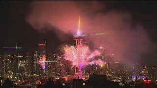 WATCH: New Year's Eve fireworks at Seattle's Space Needle