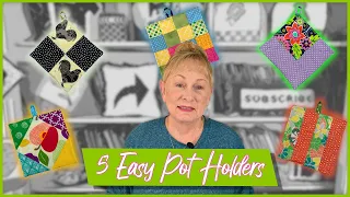 5 Easy Pot Holders | The Sewing Room Channel