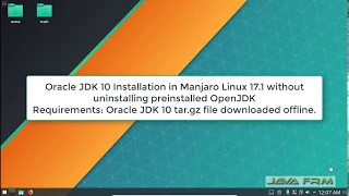 Oracle JDK 10 Installation on Manjaro Linux 17.1