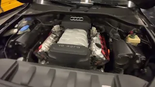 Audi Q7 4.2 V8 FSI - start up and revs (warm)