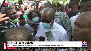 Election 2020: NDC Flagbearer John Mahama casts ballot - Election Morning on JoyNews (7-12-20)