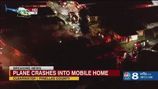 Deaths reported after small plane crashes into Florida mobile home park