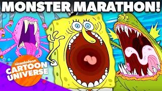 SpongeBob's SCARIEST Monsters Marathon! 👻 | Nickelodeon Cartoon Universe