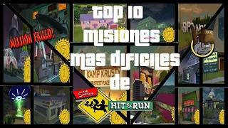 Top 10 Misiones mas Dificiles de The Simpsons Hit & Run - Loquendo