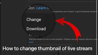 How to change live stream thumbnail on phone (ios/android)