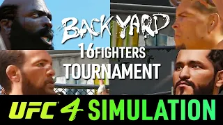 EA Sports UFC 4 - Backyard Fight Tournament Simulation  (CPU vs CPU)