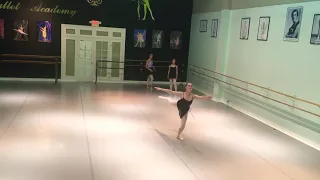 Ballet class advanced level jumps