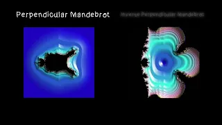 Perpendicular Mandebrot VS Inverse Perpendicular Mandebrot Power Morph