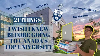 What I Wish I Knew Before Going to UofT | University of Toronto Life Science (Neuroscience)