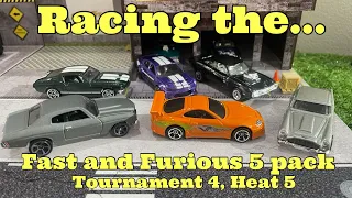Hot Wheels Fast and Furious 5 pack heat race + bonus police car race!