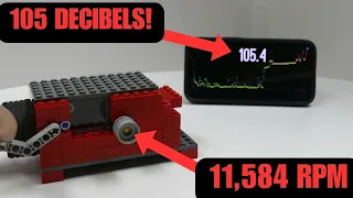 Lego Vacuum Turbine Engine, Build Video. (11,584 RPM) 105.3 Decibels