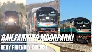 [HD] Railfanning Moorpark | Shave And A Haircut, Hornshows, Coast Starlight, Metrolink 7/5/2022