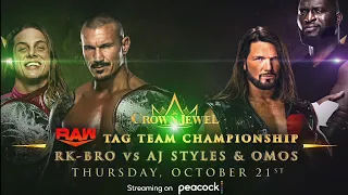 RK-Bro vs. AJ Styles & Omos - Official Match Card HD - WWE Crown Jewel 2021
