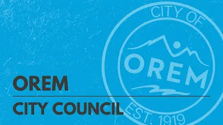 Orem City Council - January 25, 2022