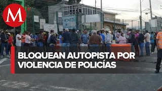 Habitantes de Tlalpan bloquean autopista México-Cuernavaca tras enfrentamiento con policías de CdMx