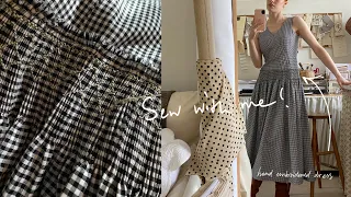 SEW WITH ME | HAND SMOCKED BLACK GINGHAM DRESS | MsRosieBea