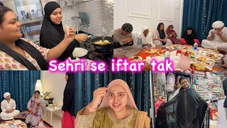 Sehri To iftar ✨| pehli baar Chicken Samosa banaya 🙈 | Ruhaan ki Gaadi | how I do my makeup 😂