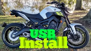 FZ-09 Motorcycle USB Charger Installation