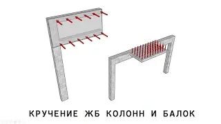 Кручение железобетонных балок и колонн