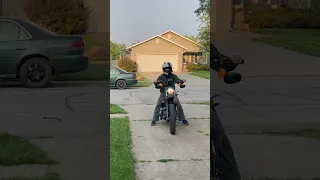 His first Harley-Davidson,16 year old saved up all summer for it. Proud Dad Moment!