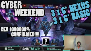 CYBER WEEKEND | 6 Star NEXUS Opening | 6 Star Opening | CEO Confirmed! | Marvel Contest of Champions