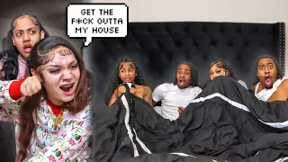 THEY CAUGHT US IN THE BED WITH 2 OTHER GIRLS ... *GOT HEATED*