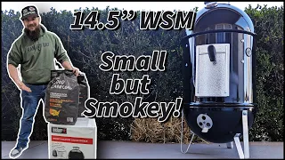 Weber Smokey Mountain 14.5" Small Package, BIG SMOKE. Pulled Pork Cook!