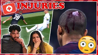 Americans Reacts To 10 HORROR TACKLES on Kylian Mbappe!