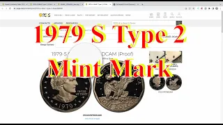 1979 S Type 2 & Type 1 Mint Mark Susan B Anthony Proof - SBA