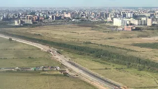 Red Wings airbus a320 посадка в Санкт-Петербурге LED landing