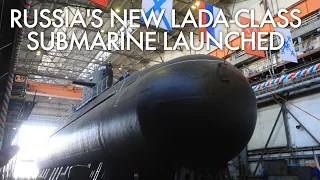 Russian navy launches newest Lada-class submarine Velikiye Luki in St. Petersburg