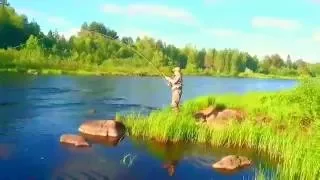 Fly fishing salmon june 2016. Simojoki