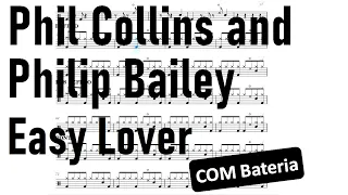 Easy Lover - Philip Bailey and Phil Collins - COM BATERIA (Drum Sheet Music - Partitura)