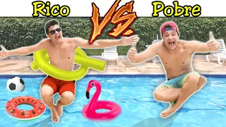 RICO VS POBRE NA PISCINA #112 - FÉRIAS DE VERÃO !!