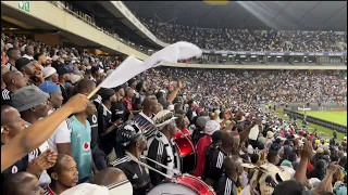 Orlando Pirates fans singing soccer songs “amadimoni”
