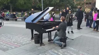 Piano Man  Entertains Crowds In Greenwich Village's Washington Square