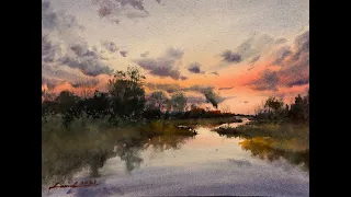 Watercolor painting tutorial by javid tabatabaei