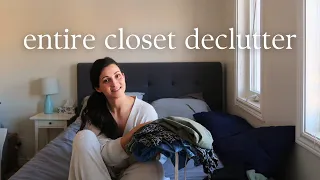 Decluttering my ENITRE Closet | A Minimal Wardrobe 🤍