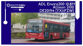 * Journey * RATP Group ADL Enviro200 Allison DE20194 (YX11FZW) | Route 226