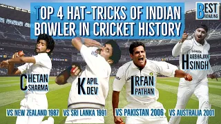 Top 4 HAT-TRICKS by INDIAN Bowlers in Cricket History | Top hat-tricks in Cricket