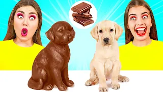 Rich Girl vs Poor Girl Chocolate Fondue Challenge #1 by CRAFTooNS Challenge