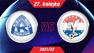 Ruch Chorzów - Sokół Ostróda 27 kolejka Ewinner 2 ligi skrót meczu