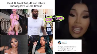 Cardi B, Meek Mill, JT and Others Showing Love To Lola Brooke