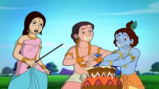 Krishna aur Balram -  Pakdegaye Makhan ke Chori | Adventure Videos for Kids | Hindi Kahaniya