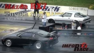 Supra vs RX7 drag race