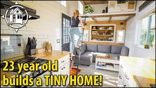 23 yr old works 2 jobs to build her own gorgeous Tiny House