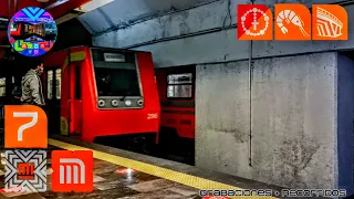 Metro CDMX Línea 7: 2 Recorridos y Trenes en estaciones. [NM 73,NM 79, NM 83A, NM 02].