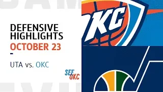 Defensive Highlights: Oklahoma City - Utah | 2019-20 NBA Season - 10.23.19